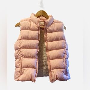 GAP Kids Pink Puffer Vest with faux Sherpa Lining - size XXL (see size chart)
